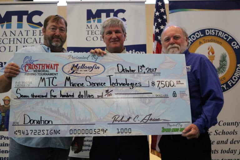 MTC marine program receives $7,500 donation from Crosthwait