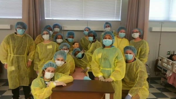 Group photo in nursing