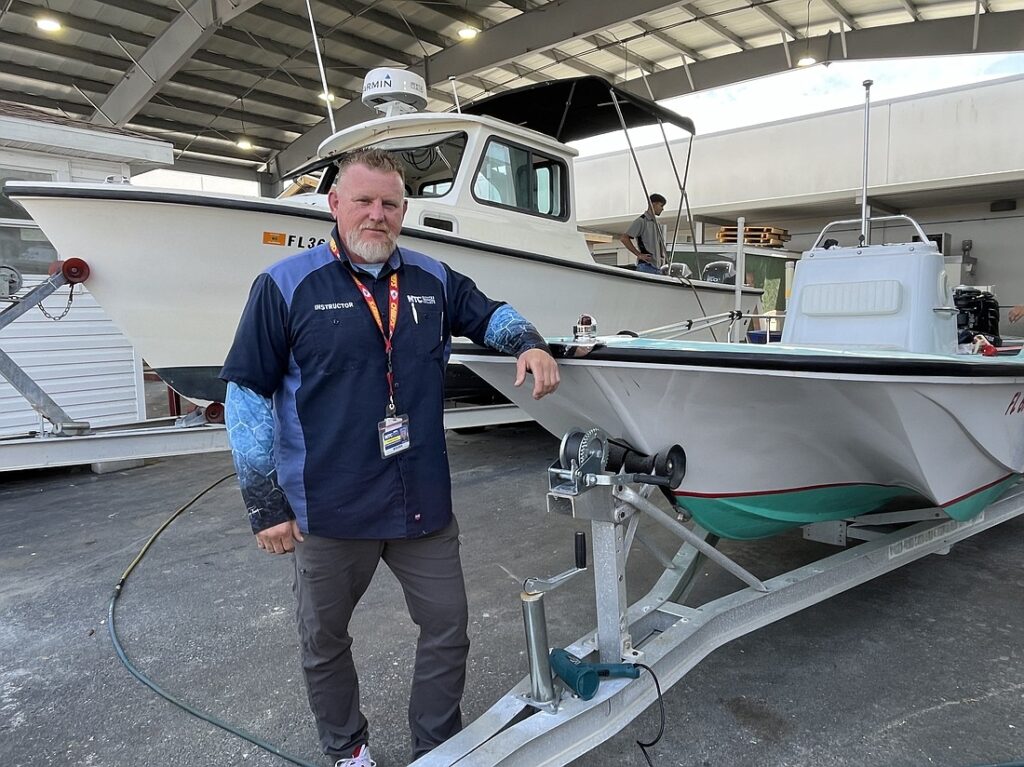 Freddie Fowler, a Marine Service Technology instructor