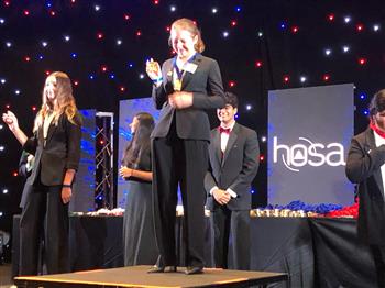 Photo: King Middle School HOSA member earns an award.