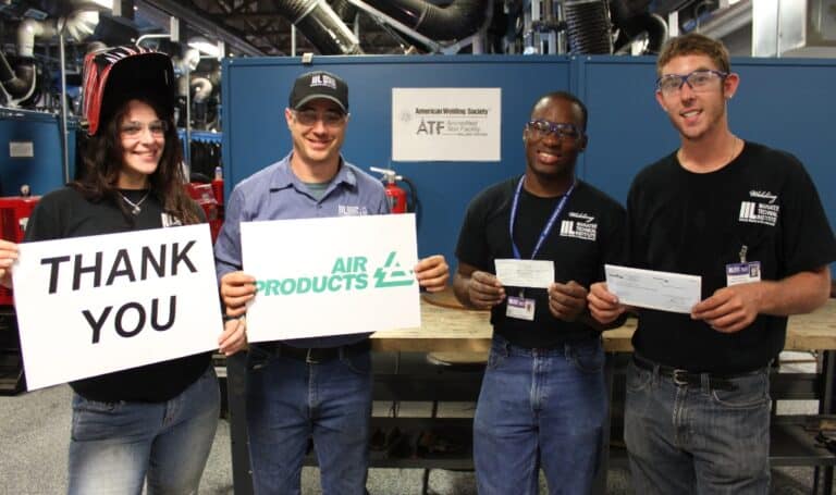 Air Products thanks Manatee Tech with a donation to help students